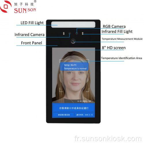 Scanner infrarouge intelligent de température de reconnaissance des visages